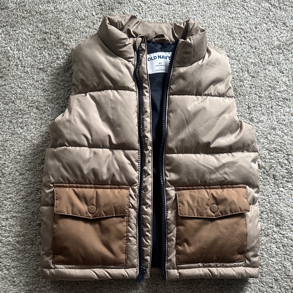 Old Navy Brown Quilted Vest